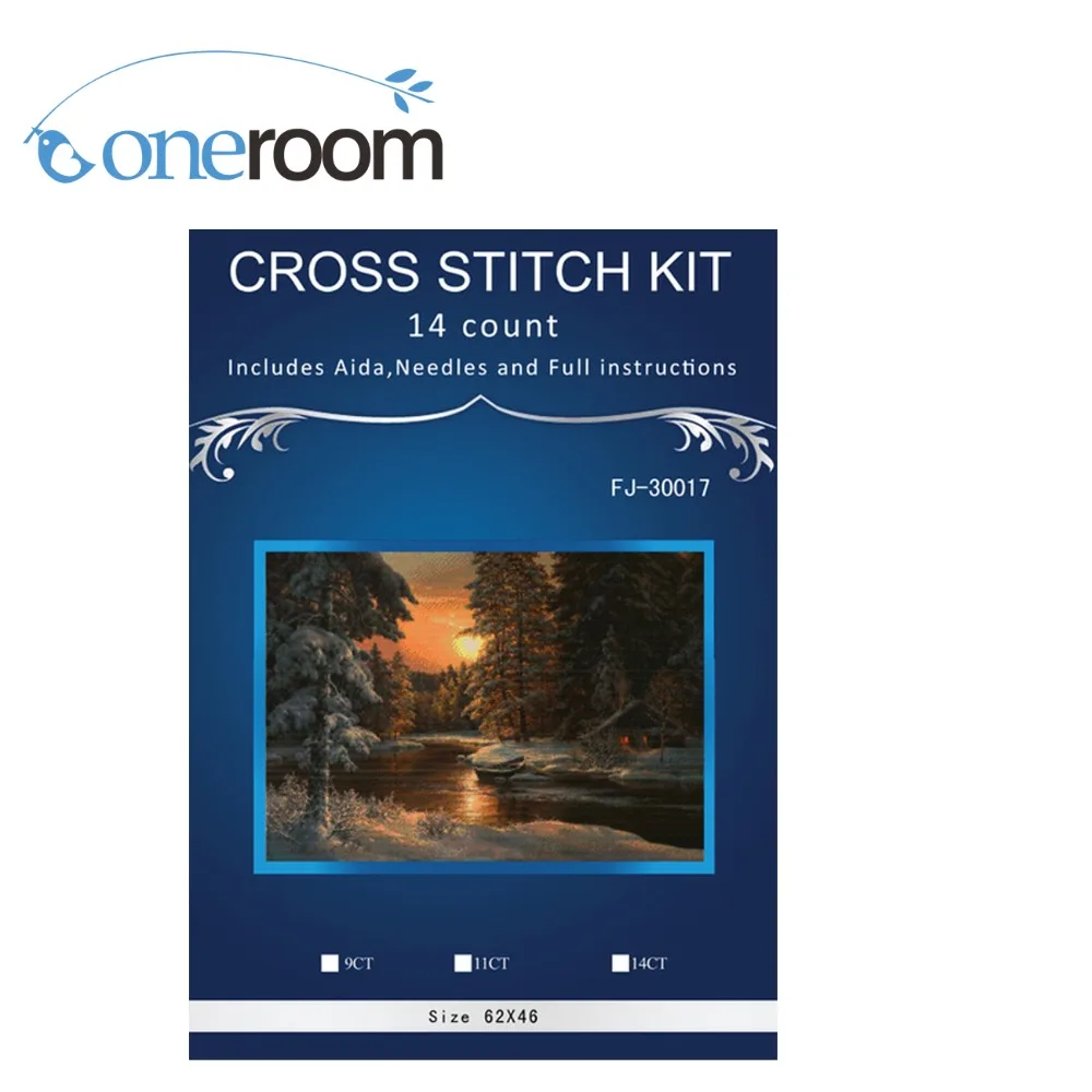 Набор для вышивки Oneroom winter snow froest, 14 шт.