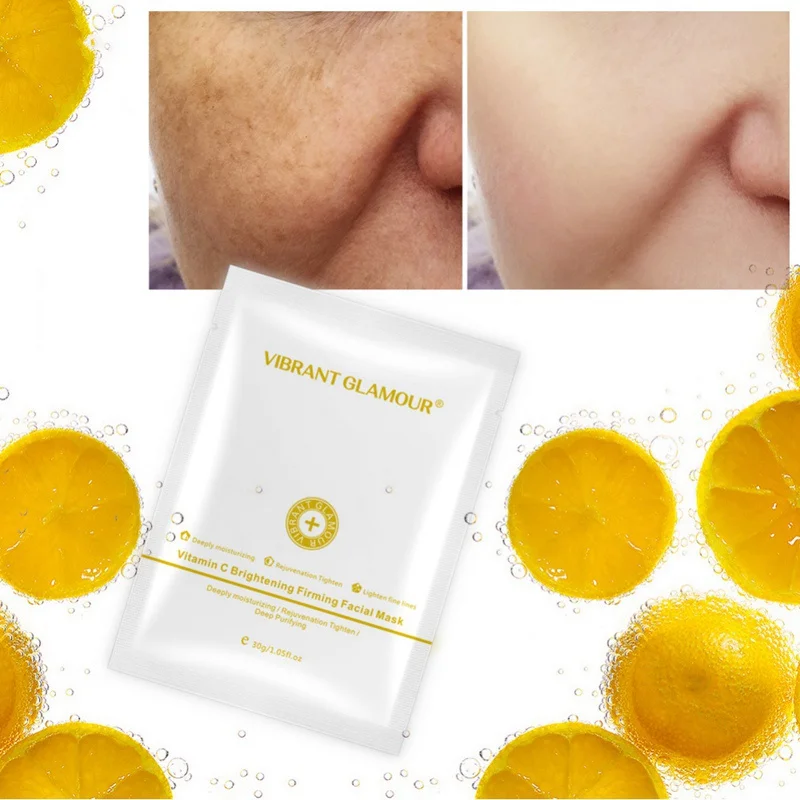 Витамин с отбеливающая укрепляющая маска для лица увлажняющая против старения