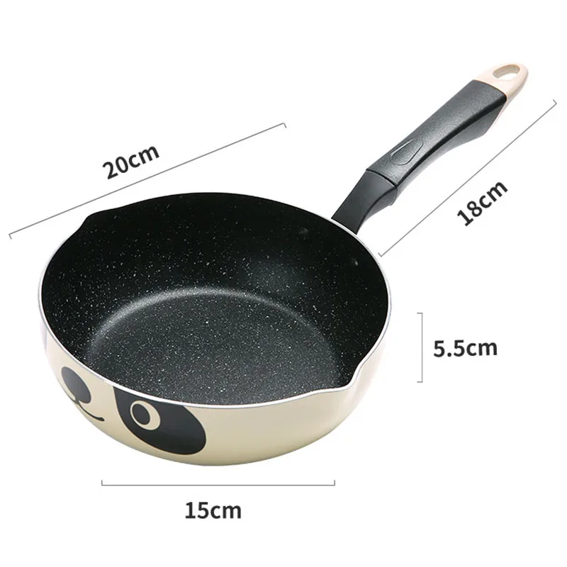 20CM Panda Pot Japanese Style Induction Cooker Universal Frying Pan Non-Stick Aluminum Stone | Дом и сад