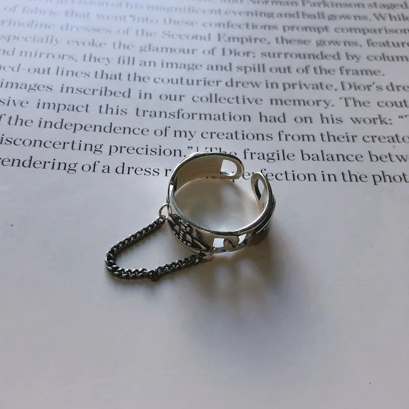 Leouerry Ретро стиль планета Сатурн цепочка кольцо 925 пробы серебро креативная
