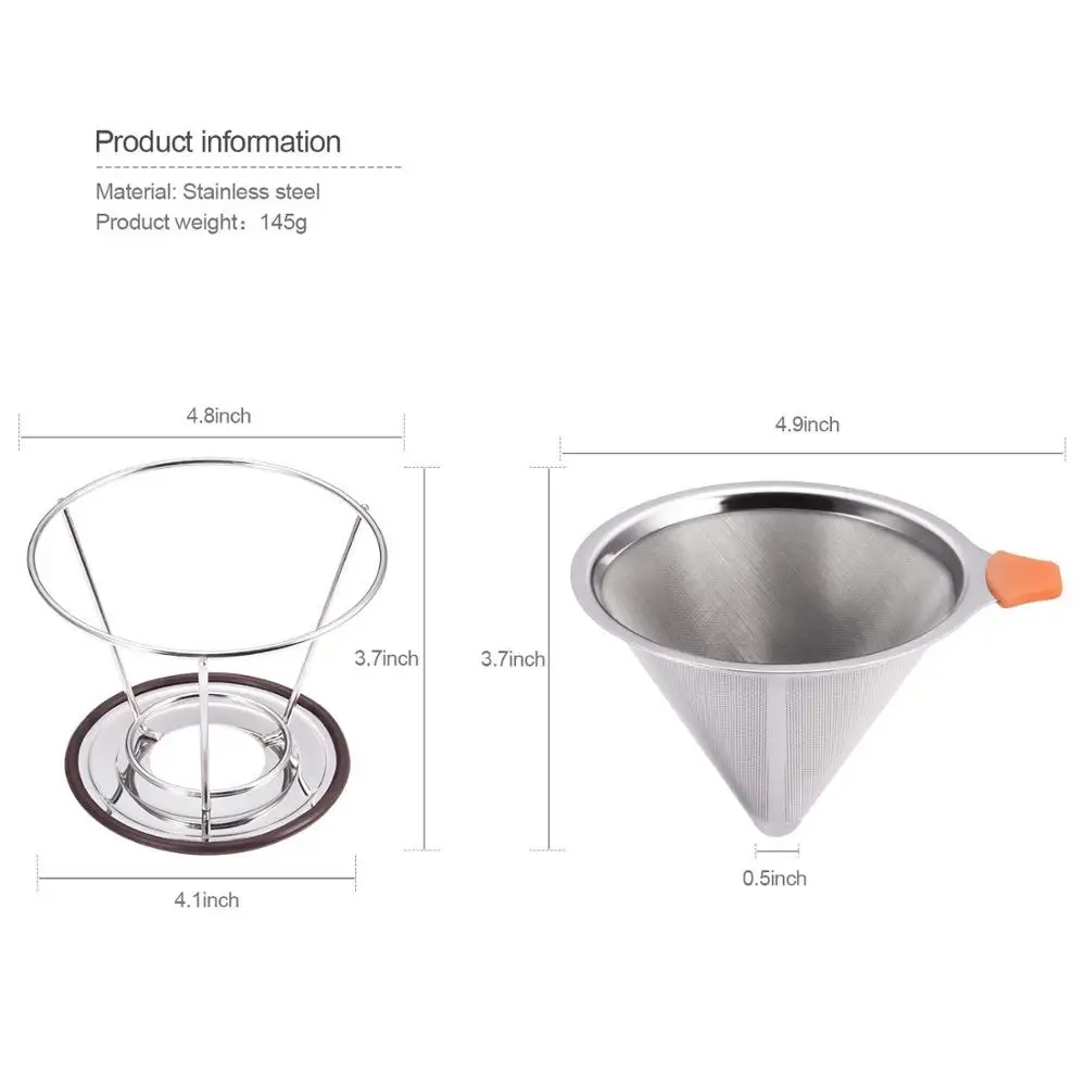 Налейте фильтр для кофе Кофеварка из нержавеющей стали гарантирует более смелые