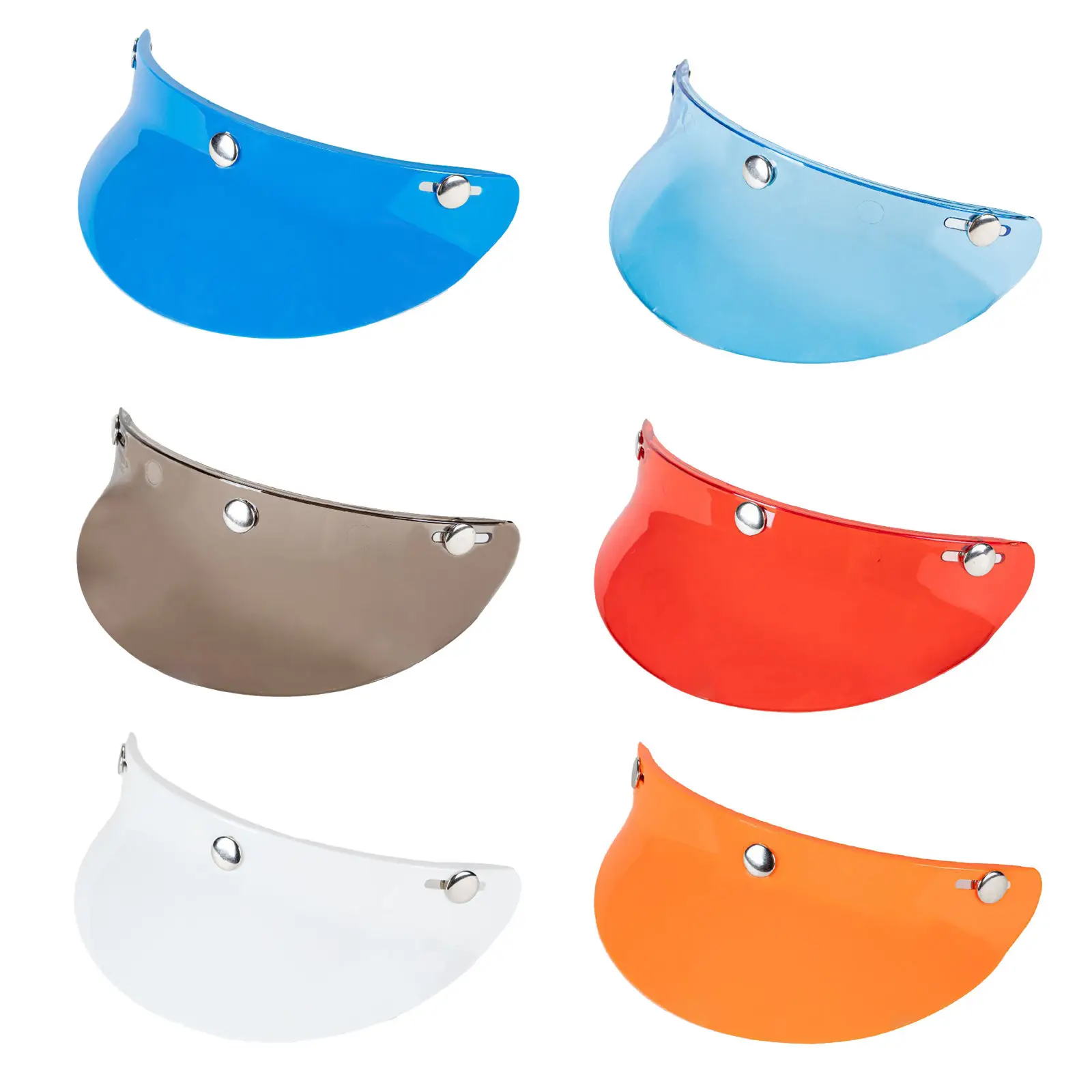 

Vintage 3-Snap Motorcycle Helmet Visor Peak UV Sunshield for Most Open Face Half Face Or Vintage Helmets,15cm x 5cm