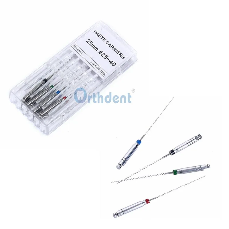 

Orthdent 1 Pack Dental Rotary Paste Carriers Stainless Steel Engine #25-#40 21/25 Mm Root Canal File