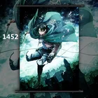 Алмазная живопись атака на Титанов, Набор для вышивки крестиком из аниме Levi Rival Ackerman, 5D алмазная вышивка, картина стразы, искусство