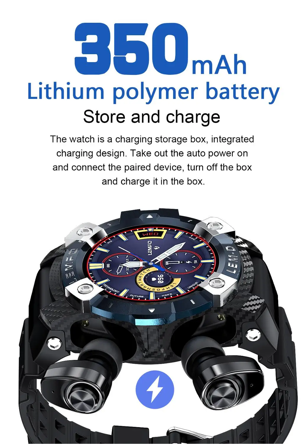 Умные часы LEMD TWS Bluetooth 5 0 наушники 2 в 1 HD 360*360 дисплей спортивные Смарт мужской