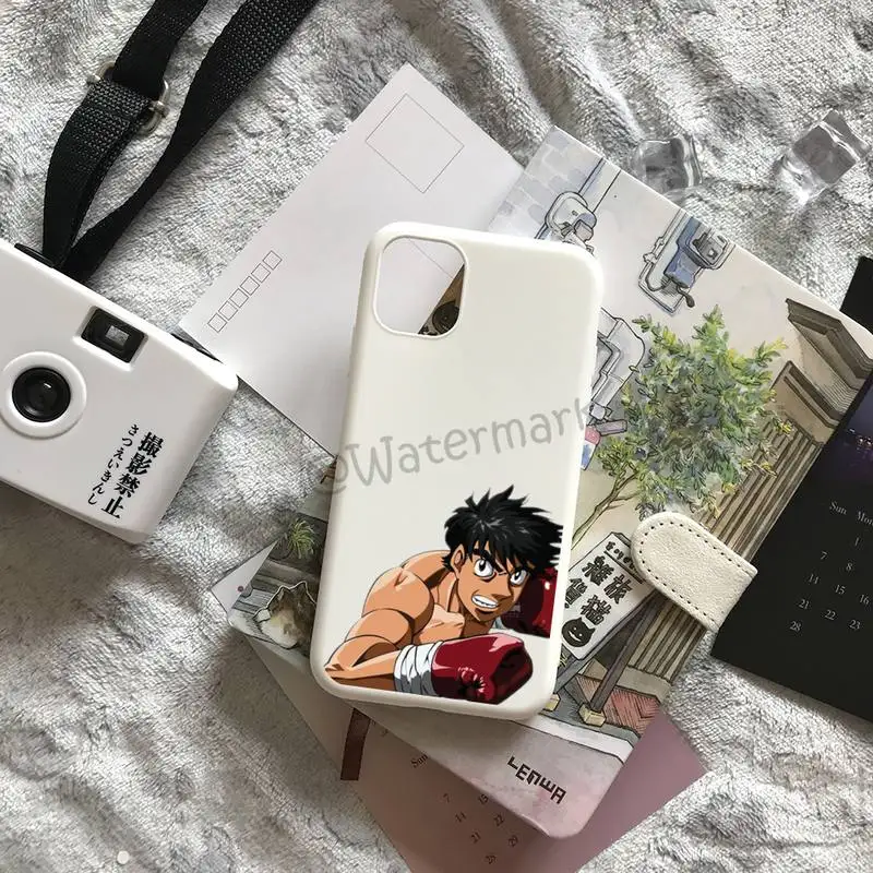 Чехол для телефона с аниме-мангой Hajime No Ippo IPhone 13 12 11 Pro Max Mini Xs X Xr 6 6s 7 8 Plus Белый ярких