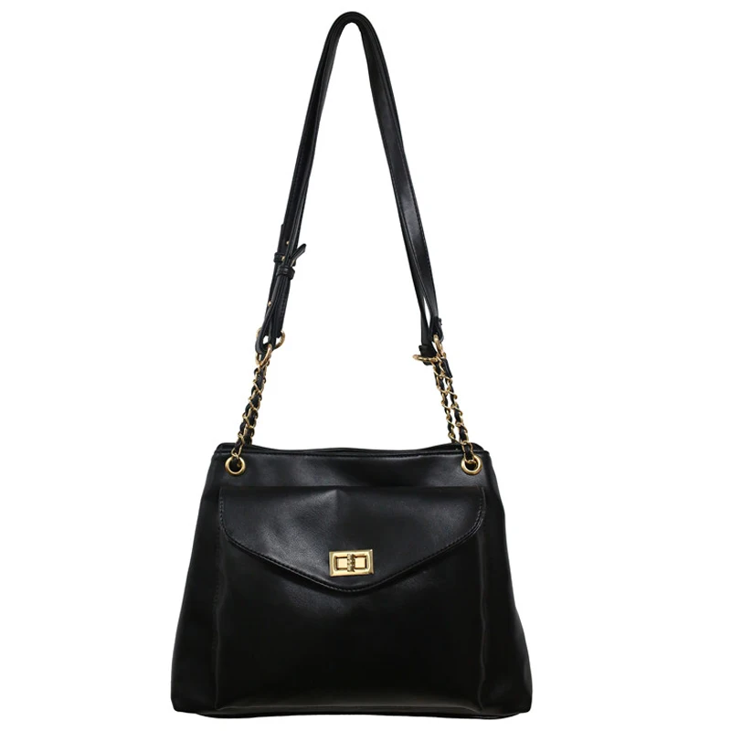 

High Capacity Shoulder CrossbodyMessenger Bag 2021 New Solid PU Leather Luxury Designer Handbags Women Bags Travel Purse