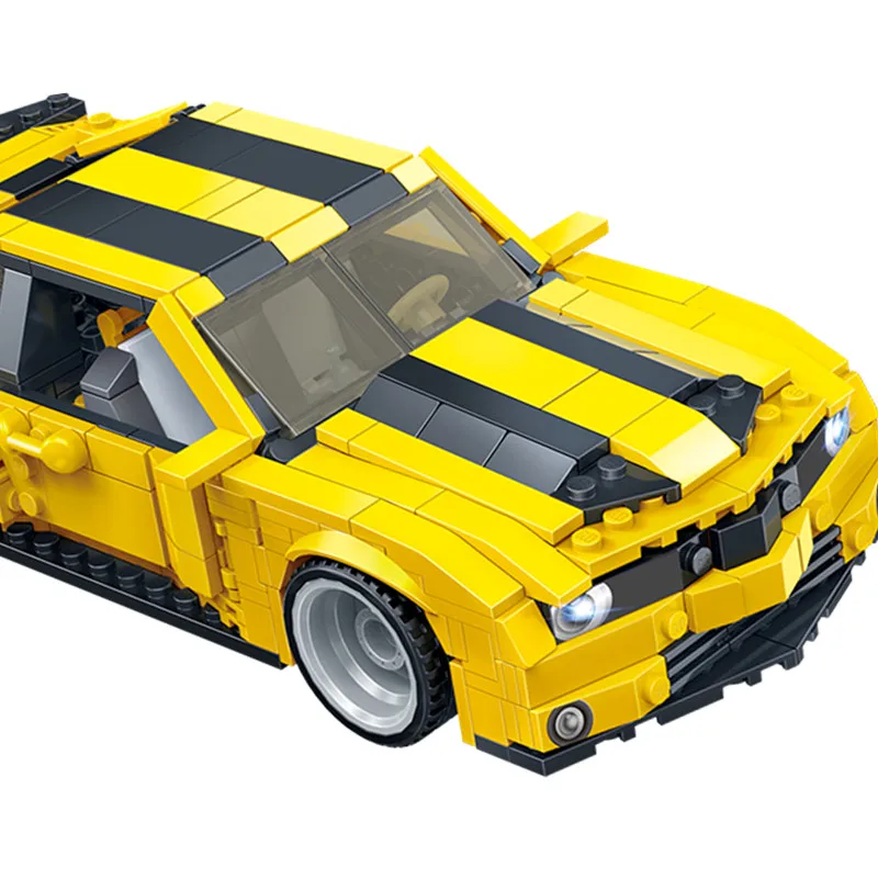 Большие желтые автомобильные блоки роботов 584 шт. Строительный набор кирпичи