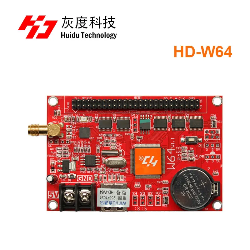 Huidu HD W60 HD W62 HD W63 HD W64 HD W66 Wifi и u-дисковые порты 1024*32~ 2048*512 одноцветная Двухцветная светодиодная карта управления дисплеем