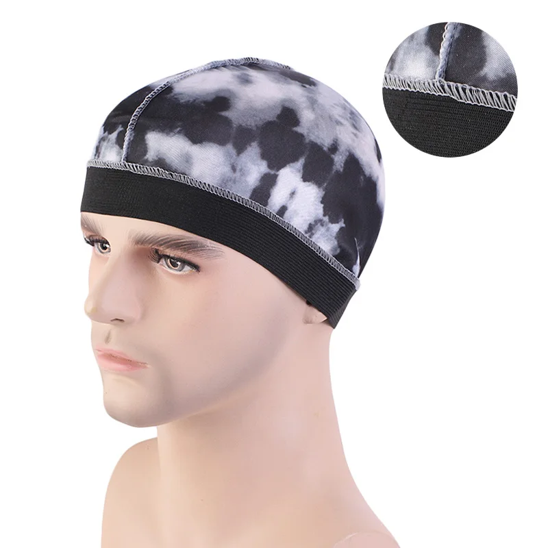 

Unisex Men's Silky Dome Cap Wide Band Stretchy Elastic Band Hair Net Dom cap Wig Cap Helmet Liner Biker Beanie Hat Turban