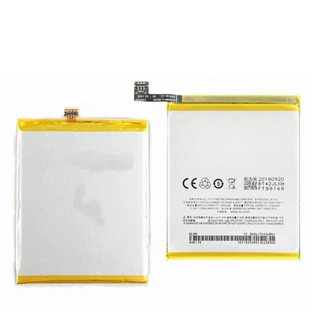 

Original BT42 battery 3100mah 3.8v 11.78wh for Meizu M1 Note batteries