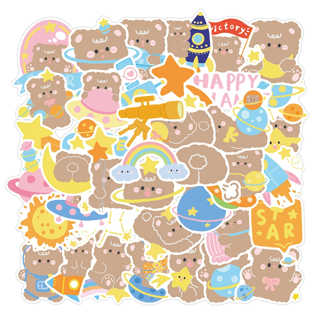 40pcspack cute lazy bear stickers scrapbooking decorative sticker korean diy diary album stick label kawaii stationery kid toy free global shipping
