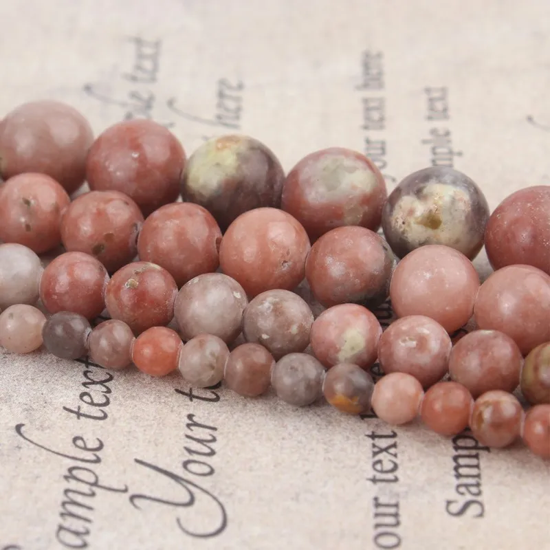 Natural Plum Blossom Jades Stone Beads For DIY Jewelry Making 4 6 8 10 12mm Round Loose Spacer Bracelet Accessories 15'' | Украшения