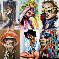 amtmbs abstract women portrait oil painting by numbers adults for drawing on canvas diy picture by numbers home wall art decor