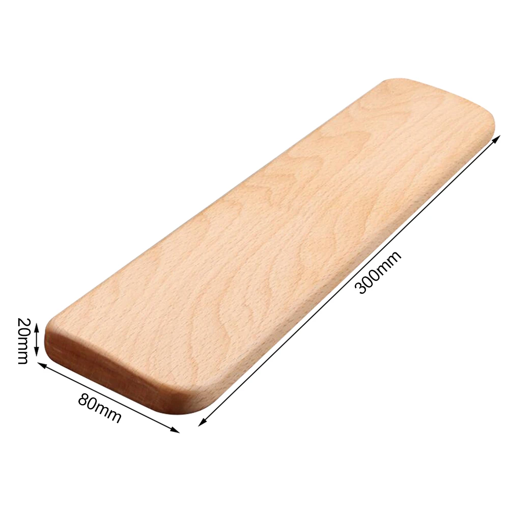 

Wood Keyboard Wrist Rest Pad Beech Round Edge Mechanical Keyboard Wrist Rest Palms Rest for Office Gaming Typing