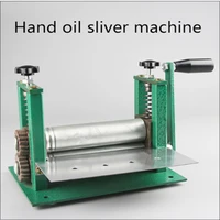 hand operated small leather striping machine manual device pull shoulder belt cylinder press leather machine