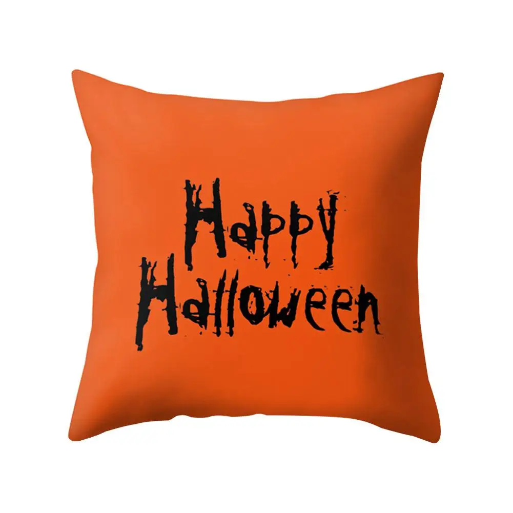 Счастливый Хэллоуин Улыбка Тыква Ведьма волк летучая мышь наволочка дышащая