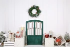 Фон для фотосъемки HUAYI рождественские дверные украшения Рождественский семейный праздничный фон для студийной фотосъемки W-4375