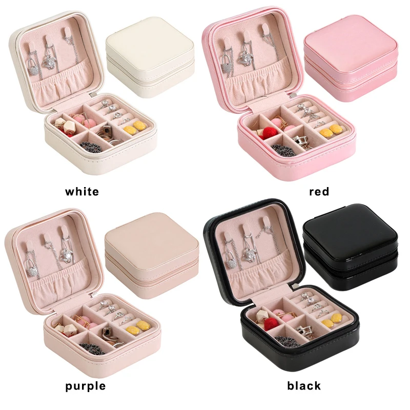 

Portable Jewelry Box Storage Organizer Zipper Portable Women Display Travel Case TT@88