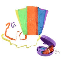 folding pocket flying kite kid toy with storage case outdoor sport children gift