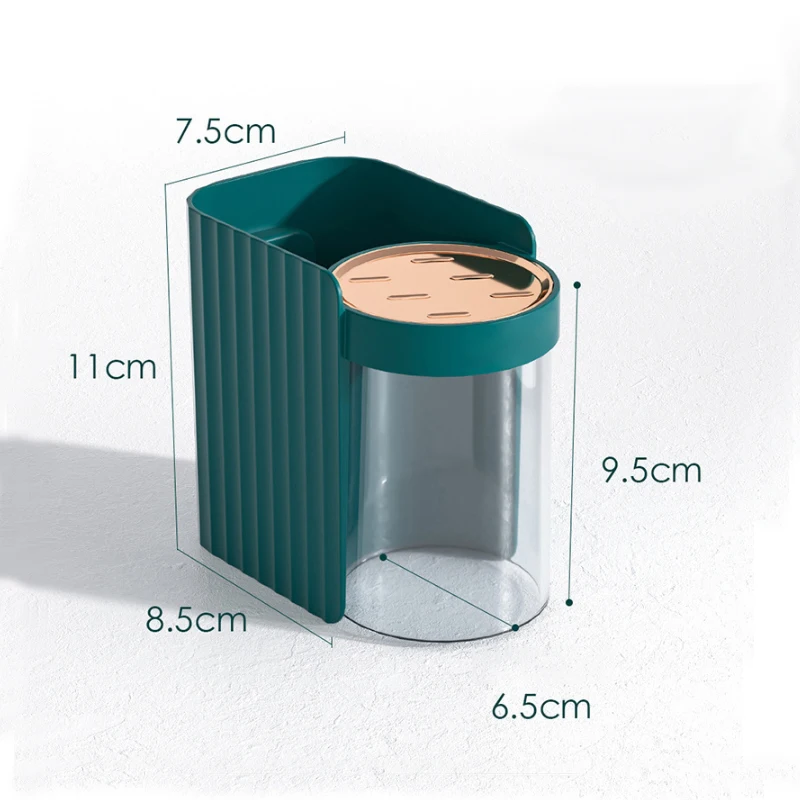 

Magnetic Wall-Mounted Toothbrush Holder Toothpaste Rack Mouthwash Strong Hanging Storage Rack With Cup Bathroom Accessory