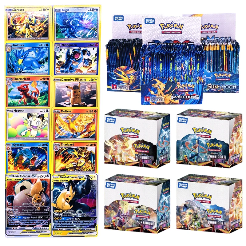 

Lost Thunder Original With Box English Pokemon GX French Card Pikachu MEGA Shining Game Battle Carte Trading Children Toy