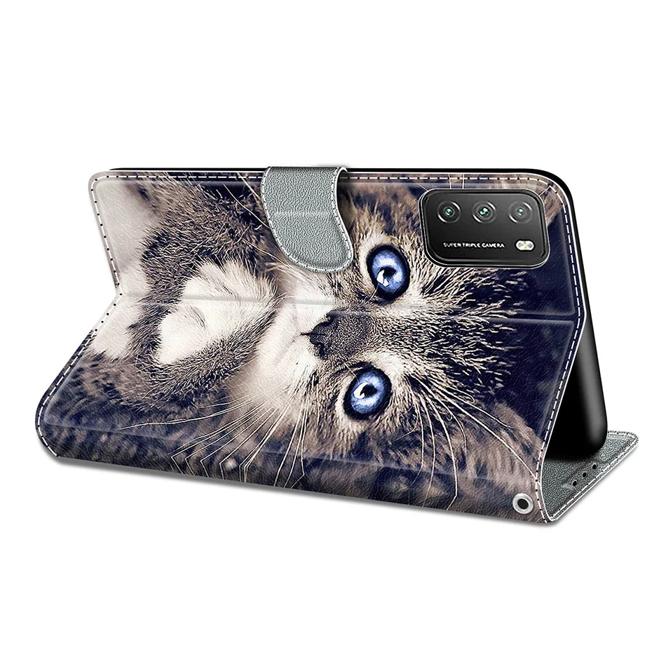 Colored Painted Magnetic Flip Wallet Case For Samsung Galaxy S7 S8 S9 Plus S10 S20 FE S21 Ultra Card Slots Phone Book Cover Etui
