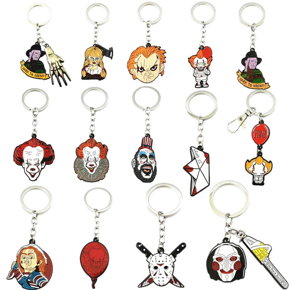 

Annabelle Michael Myers Conjuring Captain Spaulding Hellraiser Saw Freddy Krueger Jason Voorhees Horror Keychain