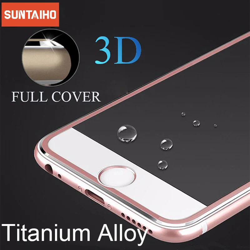 Suntaiho полное покрытие экрана протектор для iPhone 7 7plus 3D изогнутые края сплав