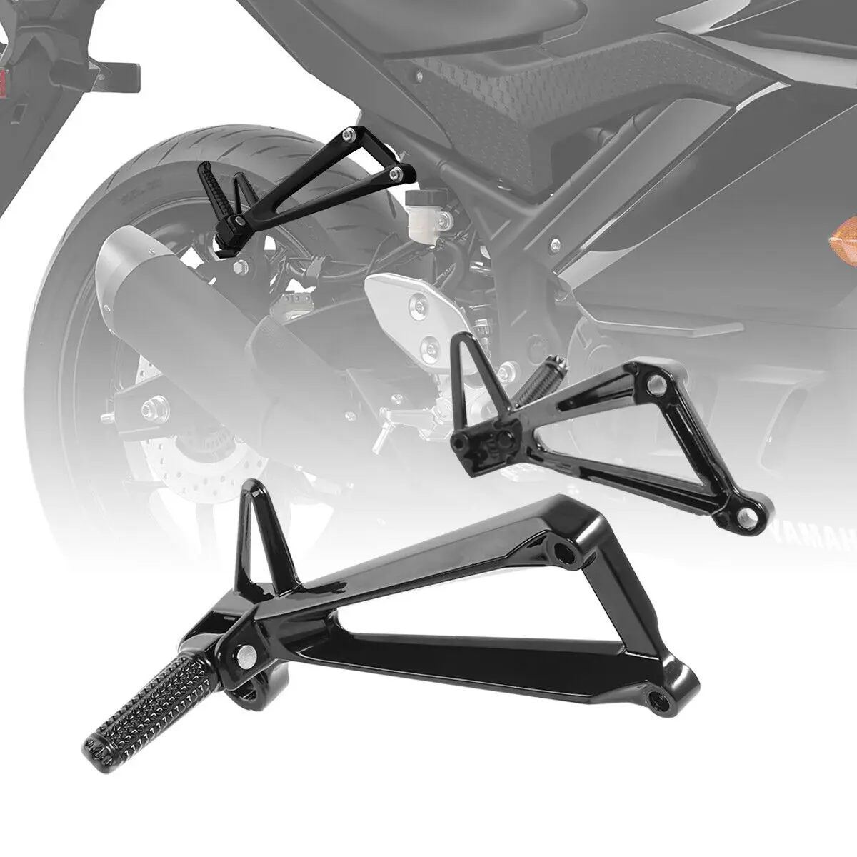Задний кронштейн для подножки пассажира мотоцикла YAMAHA YZF R3 2015 2019 18 17|Подставки под