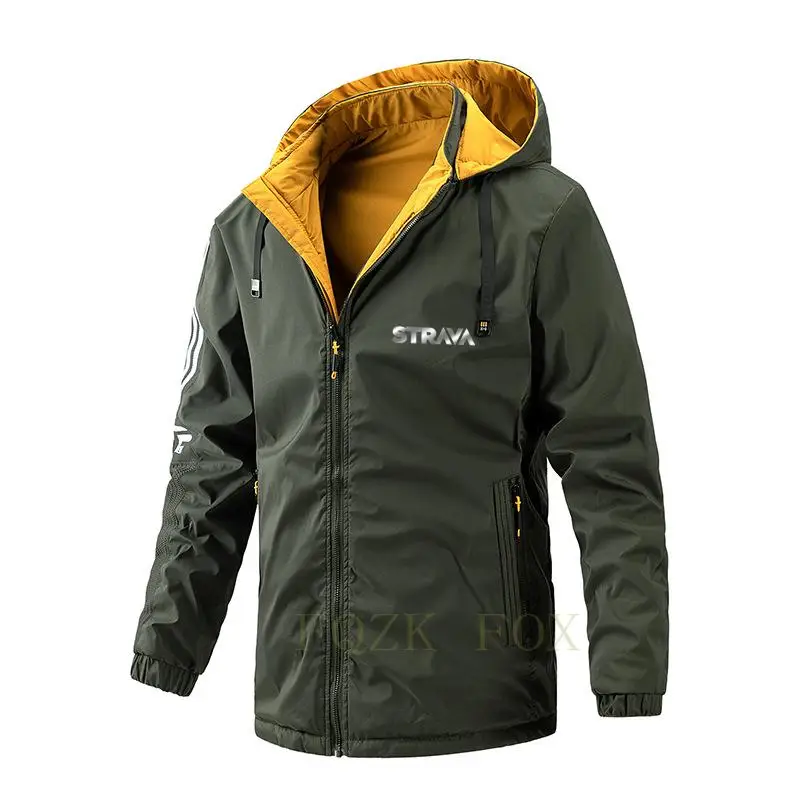 

Reversible Men's Windbreaker Strava Men's Winter Jacket Motocross Mtb Jiacket Cycling Sport Jacket Downhill Bicycle Clothing