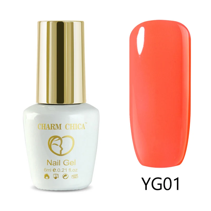 Шарм Чика неоновый гель для ногтей лак искусство Гибридный es флуоресцентный