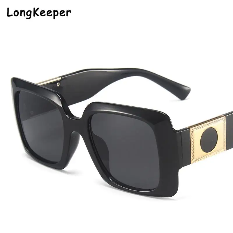

Square Sunglasses Women 2021 Vintage Brand Oversize Women's Sun Glasses Black Gradient Female Glasses Men Oculos de sol UV400