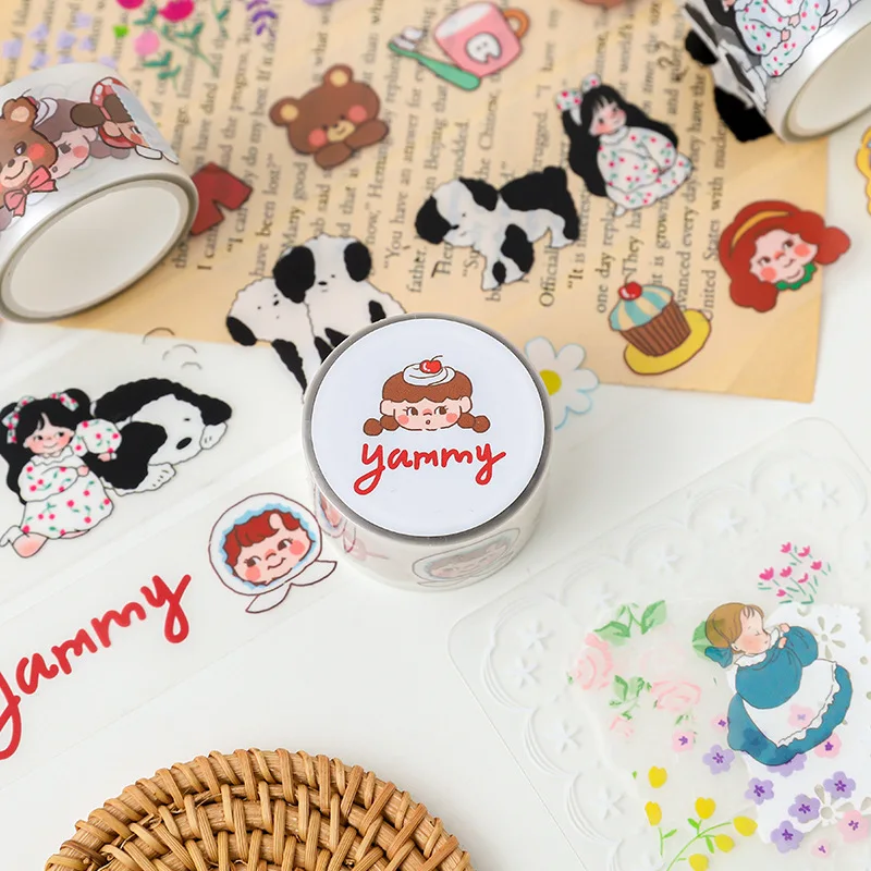 1 рулон корейские Канцтовары Мультяшные для девочек рисунок с животными