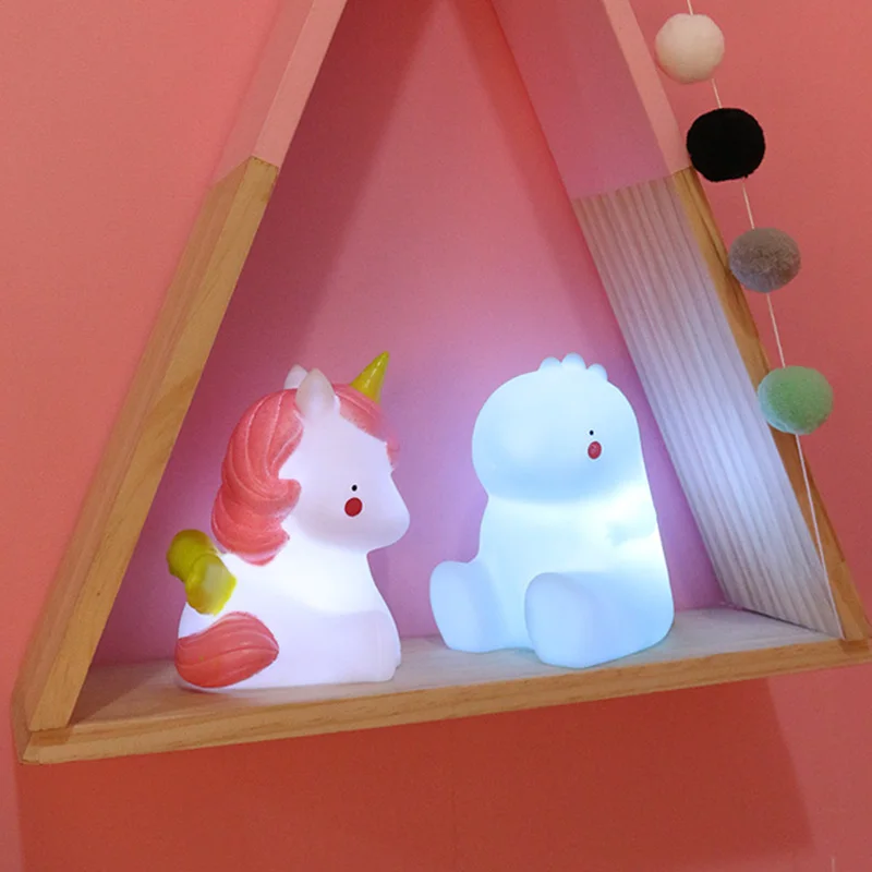 

Креативный ночной Светильник облако Единорог динозавр кролик ночной Светильник детское украшение подарок светильник