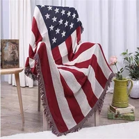 american flag cotton sofa cover towel household items tassel art wall hanging carpet knitted sauna blanket beach blanket winter