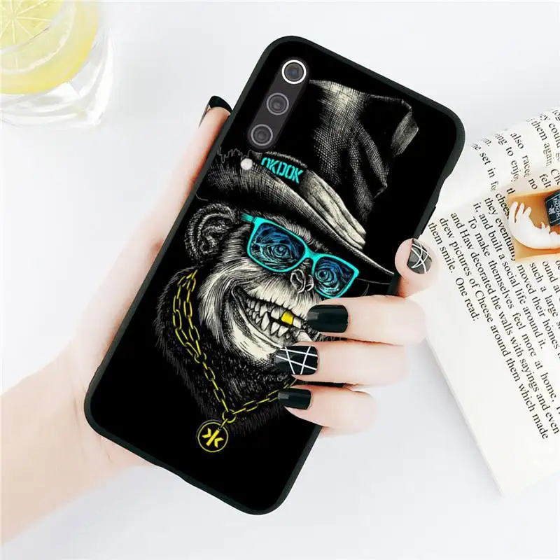 

smoking monkey Phone Case For Xiaomi Redmi note 7 8 9 t max3 s 10 pro lite Luxury brand shell funda coque
