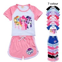 unicorn anime toddler boy clothes summer cotton short sleeve t shirt shorts cosplay costume girls tops pants sets