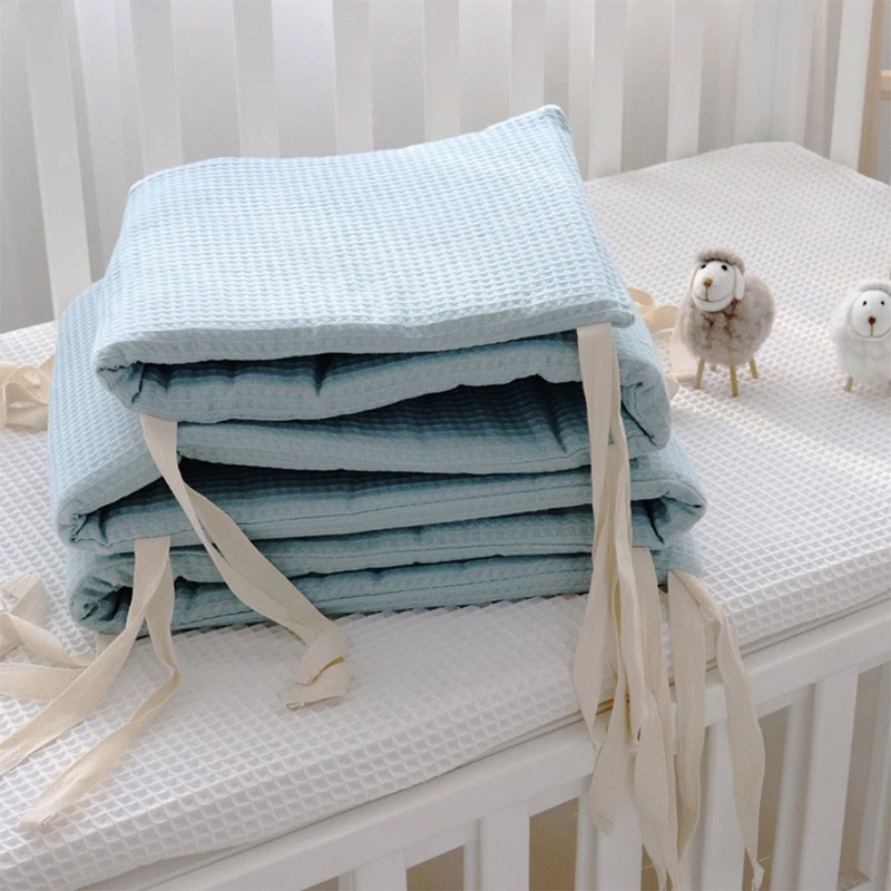 

200cm cotton breathable baby bed cushion baby bed cushion baby bed safety cushion cover beautiful and durable light breathable