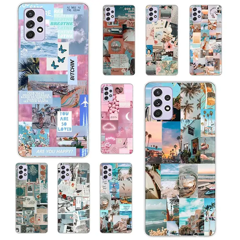 

Vintage Aesthetic Phone Case Funda For Samsung Galaxy A51 A71 A02S A91 A81 A50 A70 A30 A40 A10S A20E A90 A80 Back Cover Coque