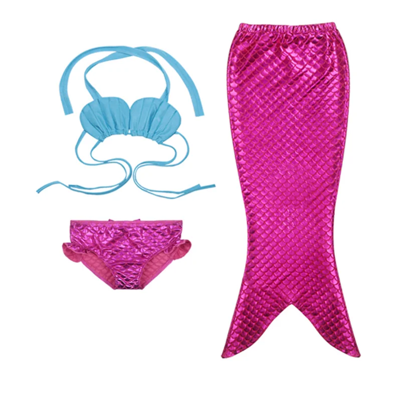 Новый комплект одежды из 3 предметов для маленьких девочек с русалочьим хвостом бикини Детский купальник
