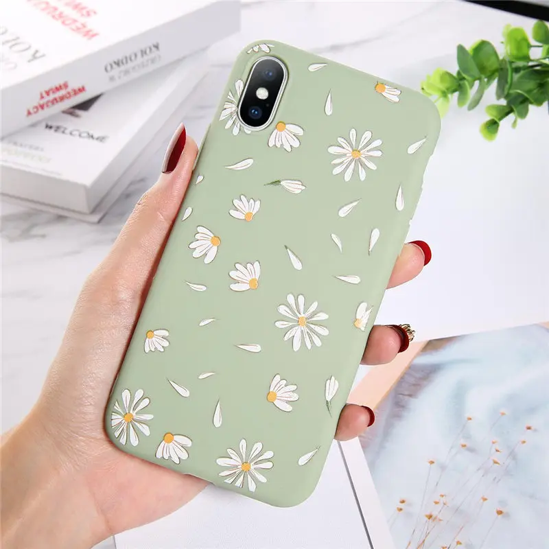 6682G Чехол для телефона Moskado Flowers для iPhone 11 Pro X XR XS Max 7 8 6 6s Plus 5 5S SE Хризантема Цветочный Мягкий ТПУ силиконовый чехол - Цвет: 6682G