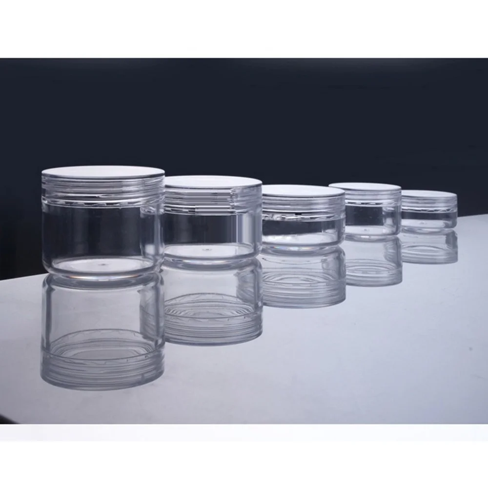 Прозрачная Косметическая банка для крема 20 шт. пустая пластиковая коробка банки