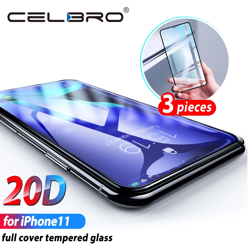 Закаленное стекло для Apple iPhone 11 Pro Max X XS XR Полное покрытие экрана телефона пленка