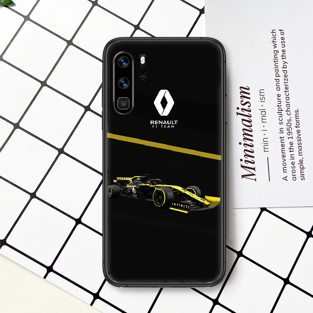 

Renault Logo Sport Car Phone Case Cover For Huawei P Mate Smart 10 20 30 40 Lite Z 2019 Pro Black black Coque 3D Bumper Painting