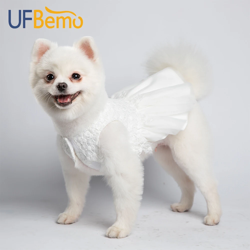 UFBemo платье для собаки костюм кошки рождества свадьбы вечеринки белое кружево
