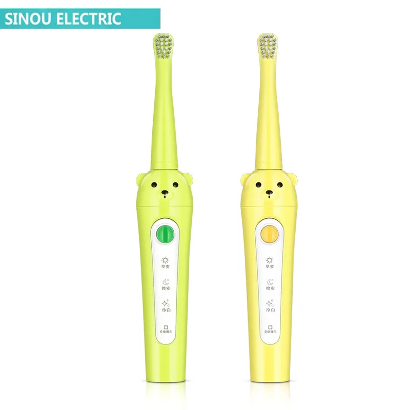 

Ультразвуковая электрическая зубная щетка для детей уход за полостью рта Dsn-u1 желтый, светильник зеленый Цвета мягкие волосы воды водонепро...