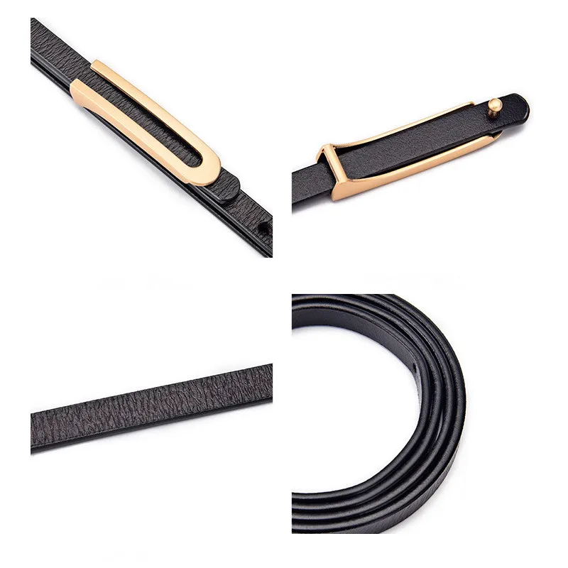 

Women's Genuine Leather Belt All-match Dress Decorate Fine Belt Brand Cowhide Waist Belt Designer Superior Quality Alloy Buckle