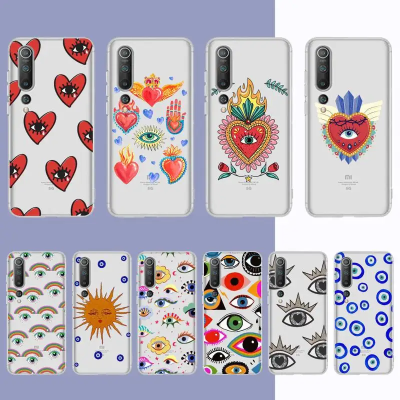 

Lucky Eye Blue Evil Eye Phone Case For Redmi Note 5 7 8 9 10 A K20 pro max lite for Xiaomi 10pro 10T