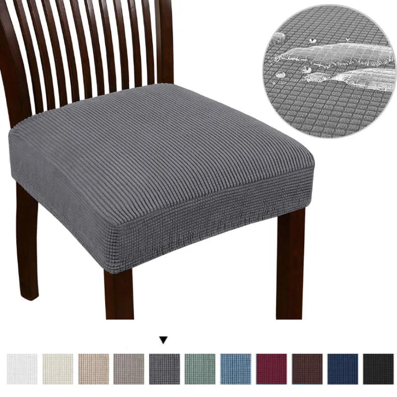 Waterproof Stretch Chair Seat Cover Spandex Elastic Seat Covers For Dining Room Chairs Home Simple Seat Covers For Chairs